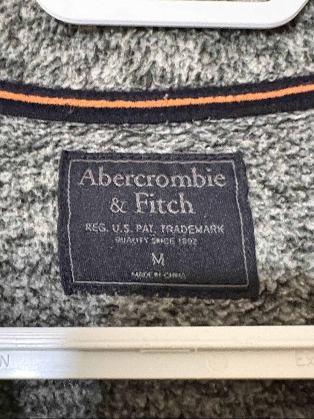 Abercrombie & Fitch Gray Full-Zip Knit Sweater Jacket, medium - Picture 2 of 7